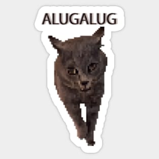 Alugalug Meme Cat 8bit Pixel Art Sticker